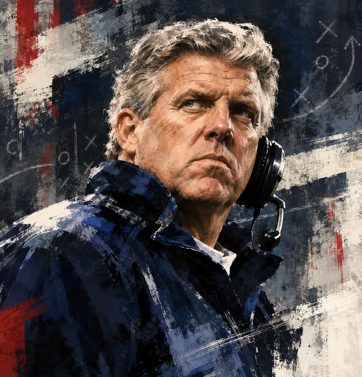 Bill Parcells Abstract Portrait