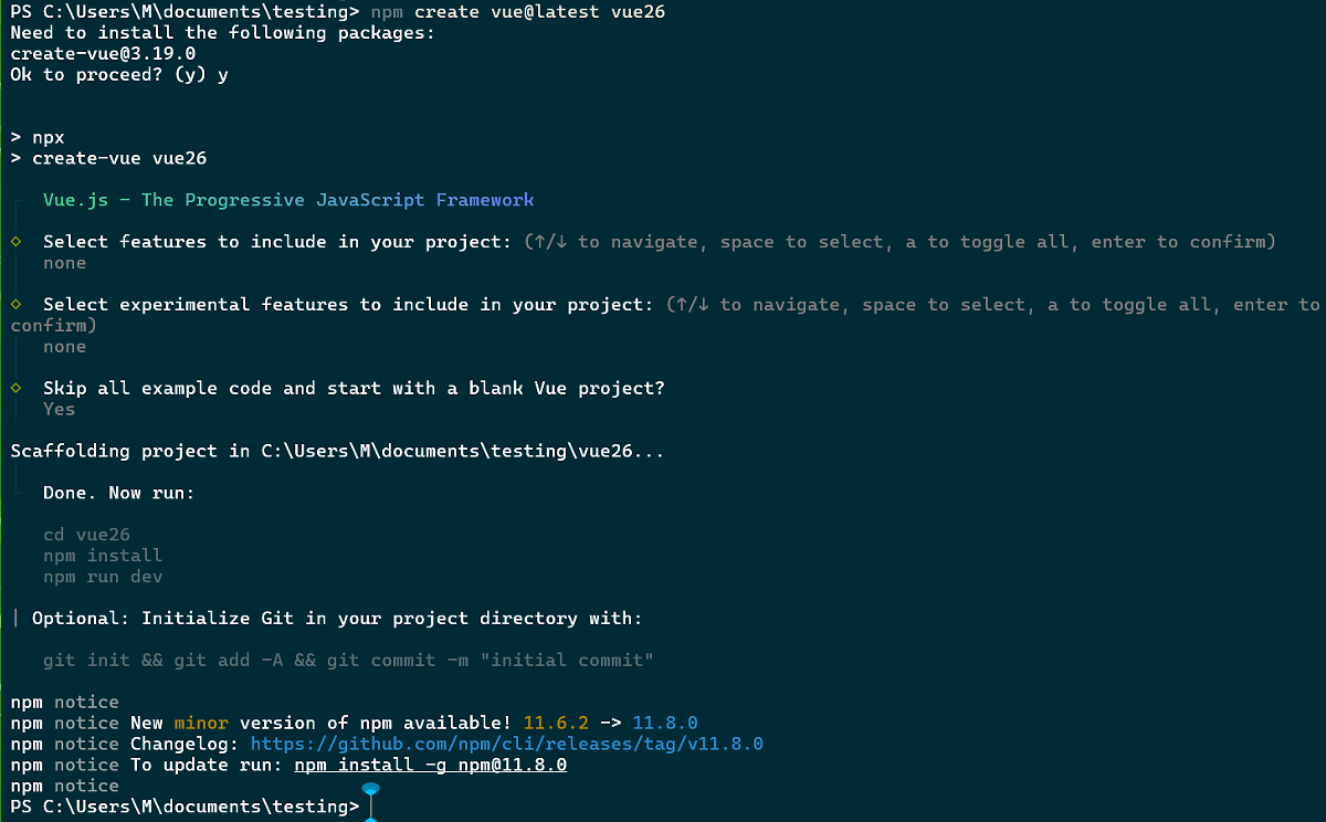 Vue Project Scaffolding